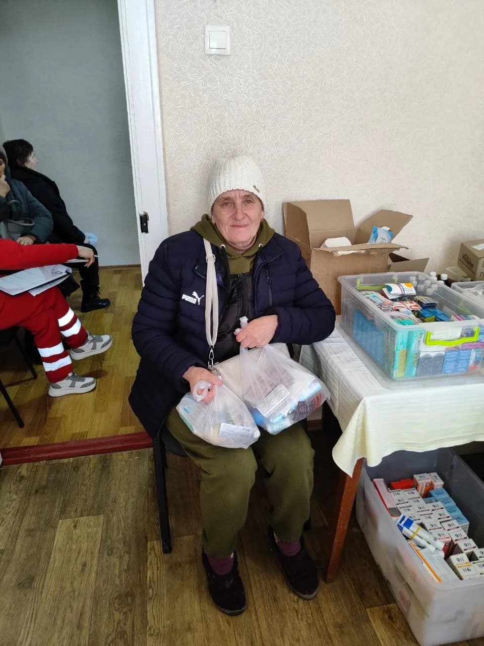 One of the front-line settlements in Kharkiv region. Winter 2025. A consultation at the local feldsher-midwife station (FAP) of this settlement.